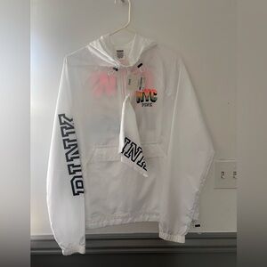 VICTORIA'S SECRET PINK New York White Anorak Jacket Size XS/S